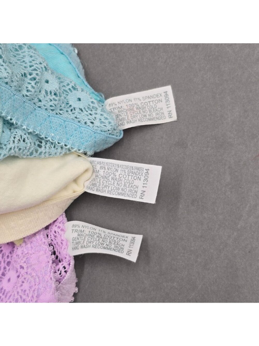 Belabumbum Lace Nursing Bra Lot Of 3 Small Pastel Blue Purple Cream Maternity - Picture 5 of 7